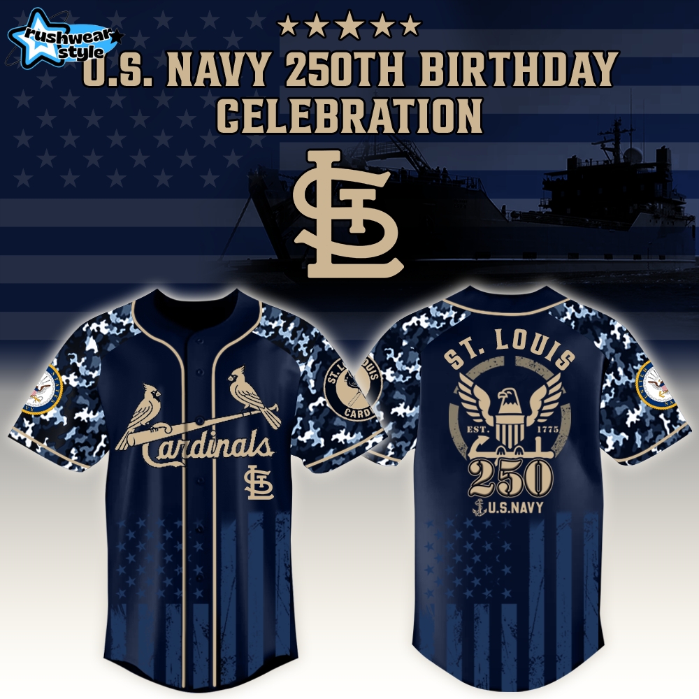 St. Louis Cardinals x US Navy 250th Birthday Edition 3D Baseball Jersey St. Louis Cardinals x US Navy 250th Birthday Edition 3D Baseball Jersey