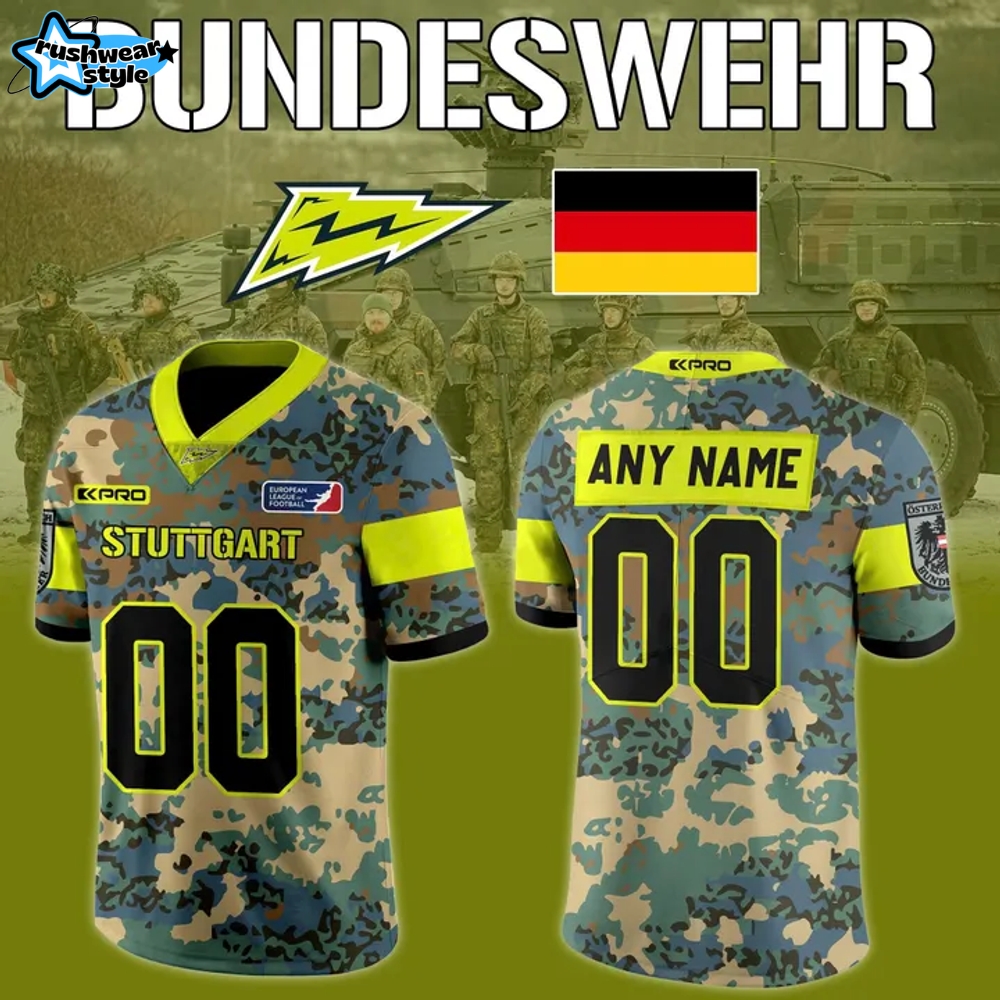 Stuttgart Surge Bundeswehr 2025 Personalized Football Jersey Stuttgart Surge Bundeswehr 2025 Personalized Football Jersey