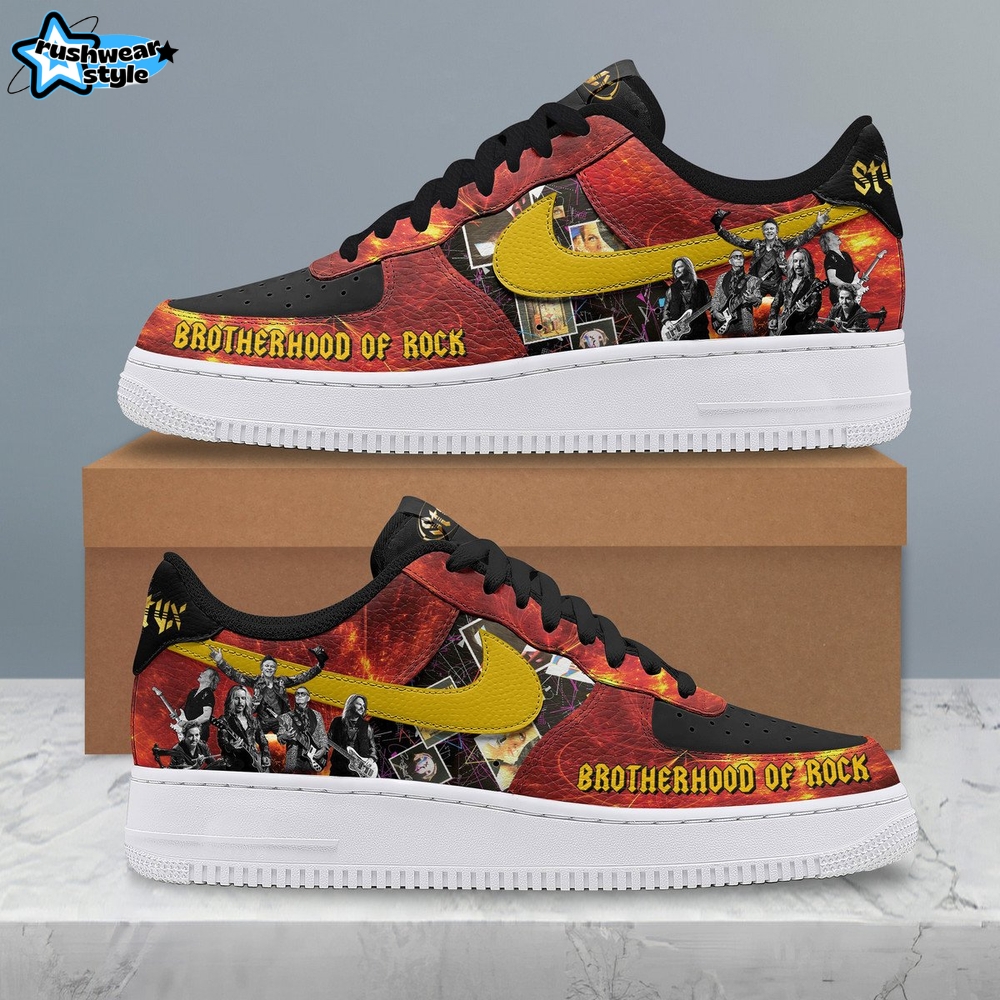 Styx Band Brotherhood of Rock' Tour 2025 Premium Air Force 1 Sneakers Styx Band Brotherhood of Rock' Tour 2025 Premium Air Force 1 Sneakers