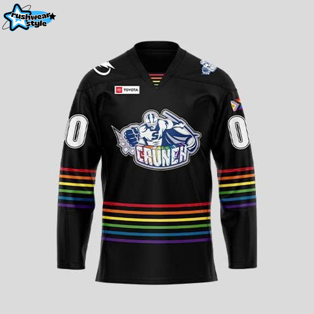 Syracuse Crunch x Pride Month Hockey Jersey 2025 Black Syracuse Crunch x Pride Month Hockey Jersey 2025 Black