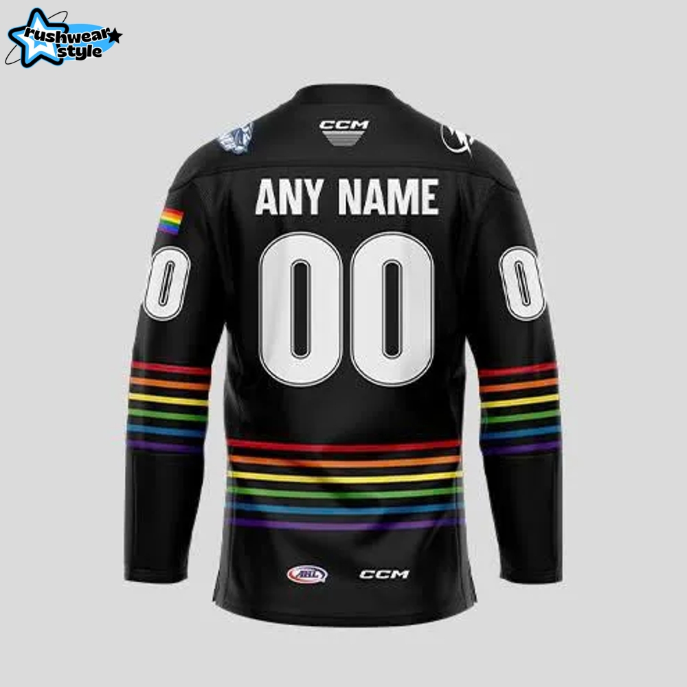 Syracuse Crunch x Pride Month Hockey Jersey 2025 Black Syracuse Crunch x Pride Month Hockey Jersey 2025 Black