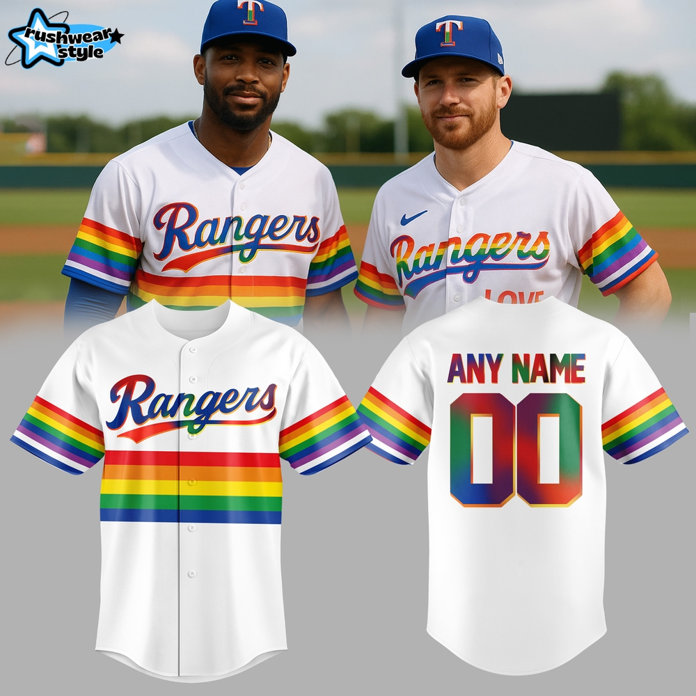 Texas Rangers MLB Pride Night 2025 Baseball Jersey Texas Rangers MLB Pride Night 2025 Baseball Jersey