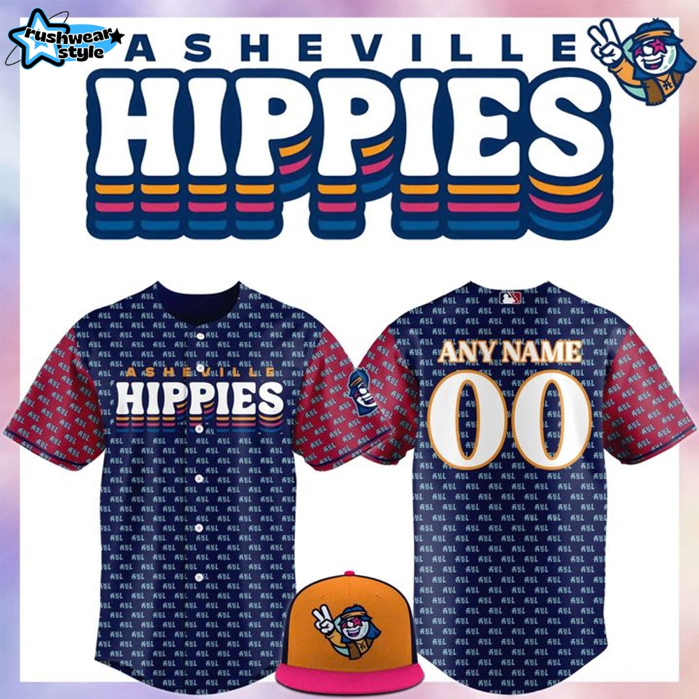 The Asheville Tourists Hippies Replica New Baseball Jersey The Asheville Tourists Hippies Replica New Baseball Jersey