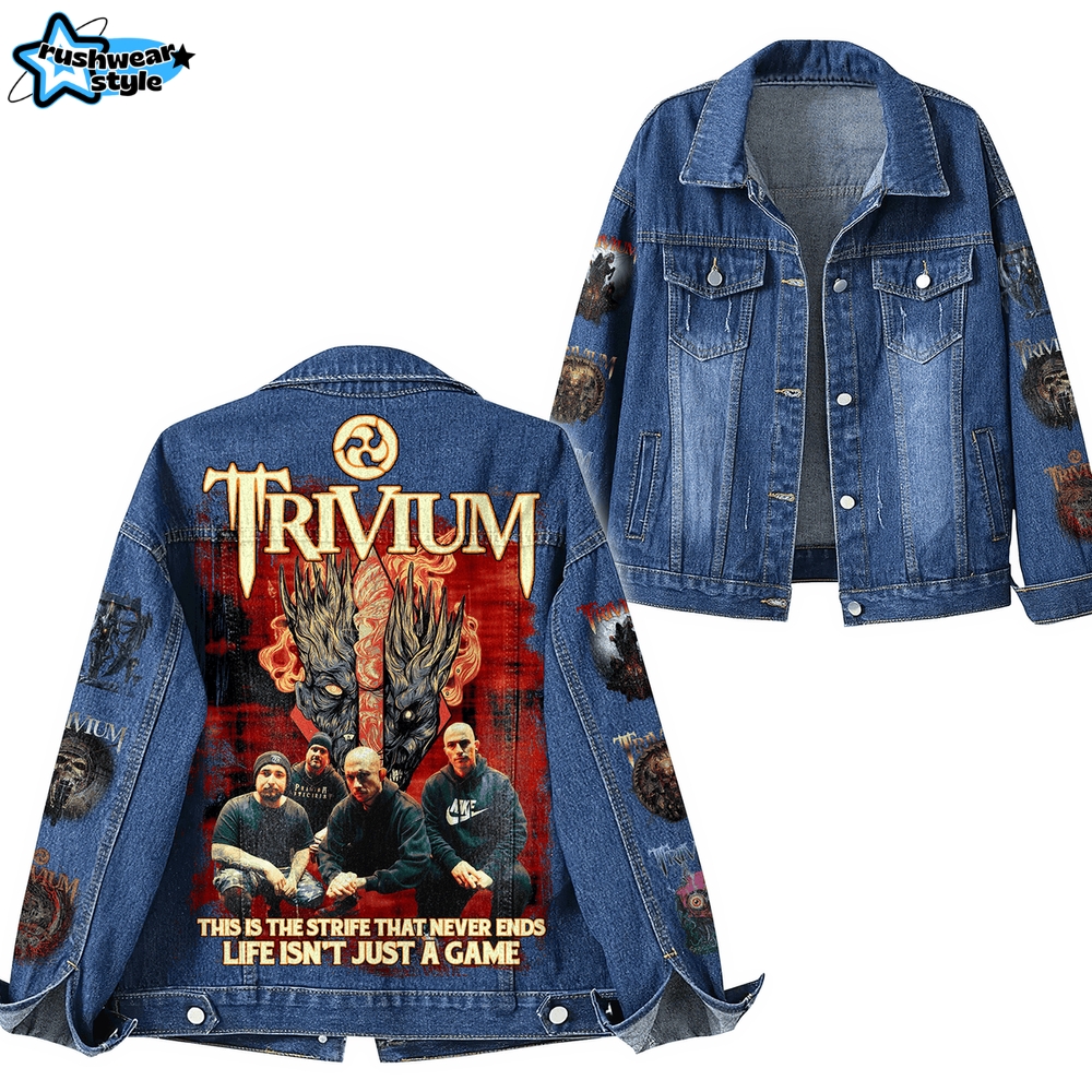 Trivium UK and EU Summer Tour 2025 Special Denim Jacket Trivium UK and EU Summer Tour 2025 Special Denim Jacket