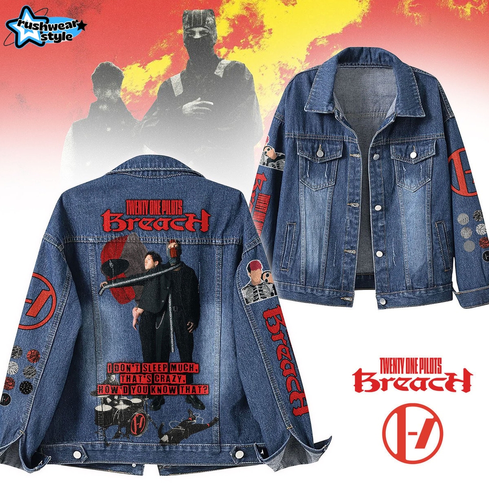Twenty One Pilots The Clancy Tour Breach 2025 Denim Jacket Twenty One Pilots The Clancy Tour Breach 2025 Denim Jacket