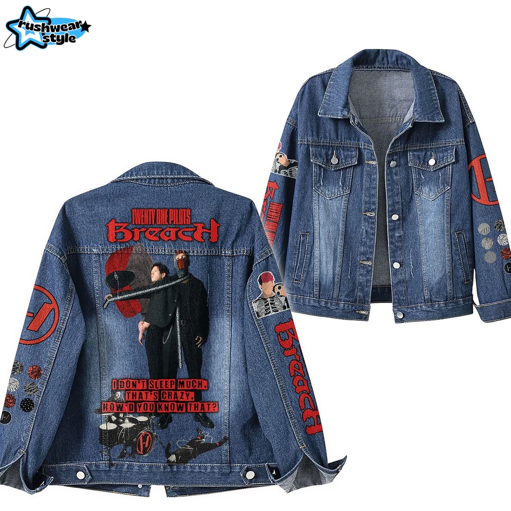 Twenty One Pilots The Clancy Tour Breach 2025 Denim Jacket Twenty One Pilots The Clancy Tour Breach 2025 Denim Jacket