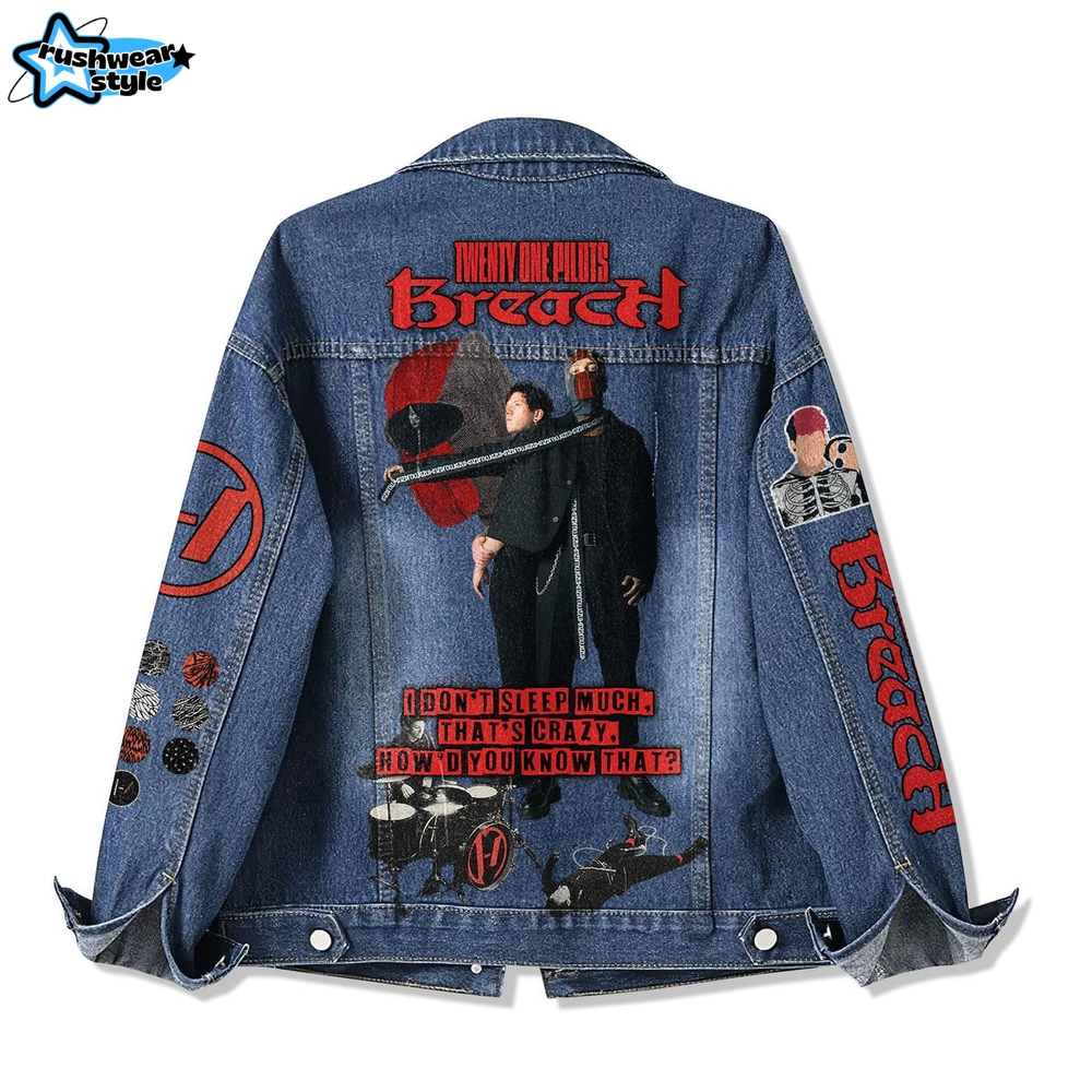 Twenty One Pilots The Clancy Tour Breach 2025 Denim Jacket Twenty One Pilots The Clancy Tour Breach 2025 Denim Jacket