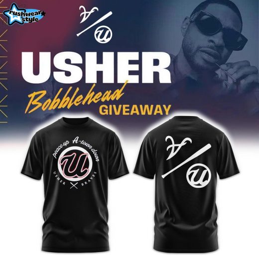 Usher x Atlanta Braves A-Town Upside Down Special Black Tee