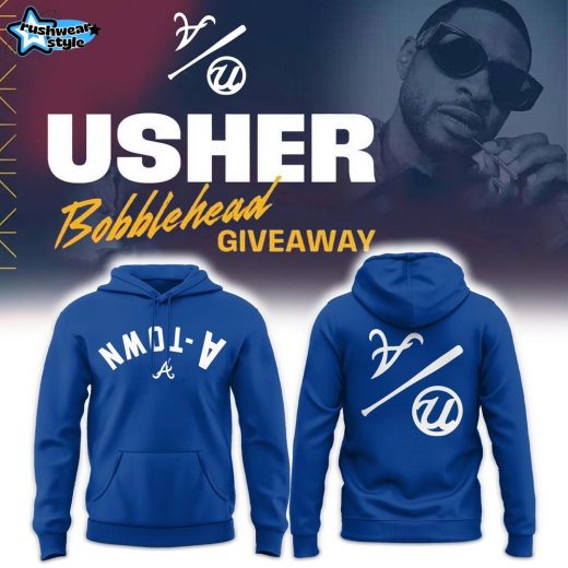 Usher x Atlanta Braves A-Town Upside Down Special Blue Hoodie