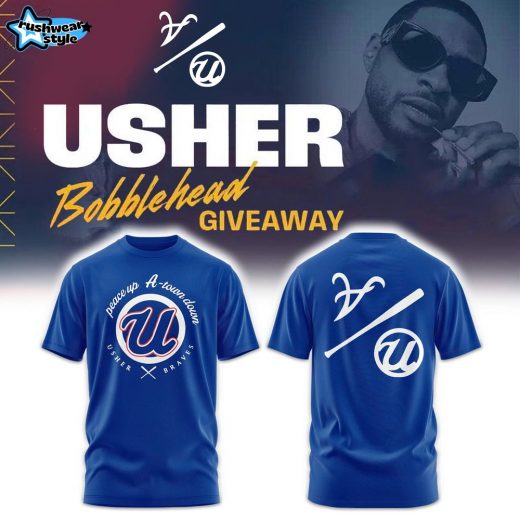 Usher x Atlanta Braves A-Town Upside Down Special Blue Tee