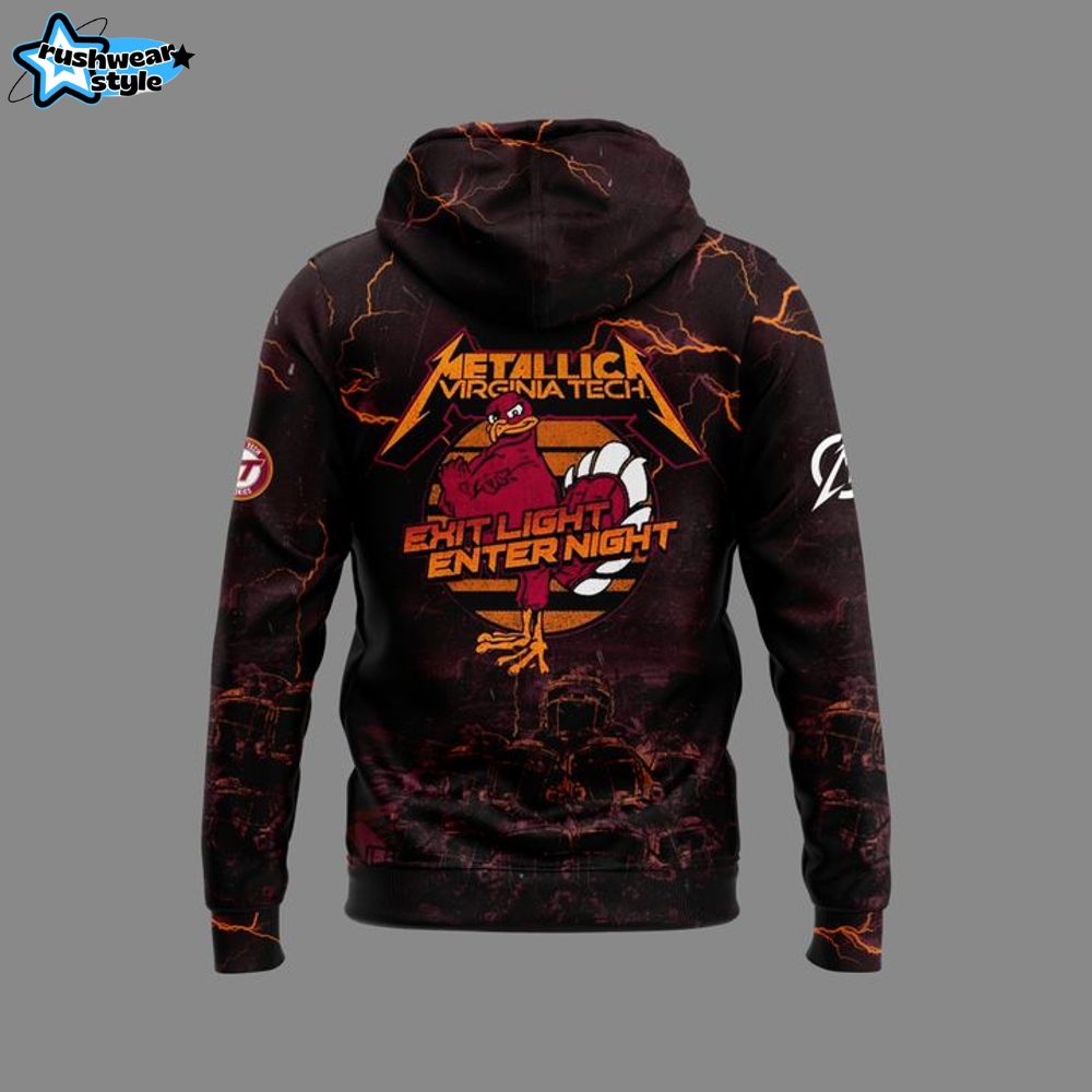 Virginia Tech Hokies x Metallica M72 World Tour "Exit Light Enter Night" Special Hoodie Virginia Tech Hokies x Metallica M72 World Tour "Exit Light Enter Night" Special Hoodie