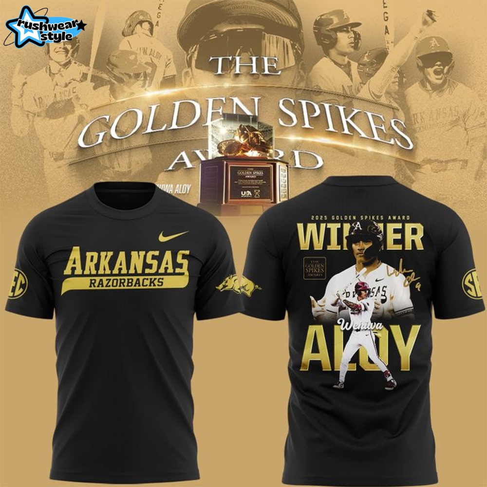 Wehiwa Kapahulehua Aloy 2025 Golden Spikes Award Winner Special Tee Wehiwa Kapahulehua Aloy 2025 Golden Spikes Award Winner Special Tee