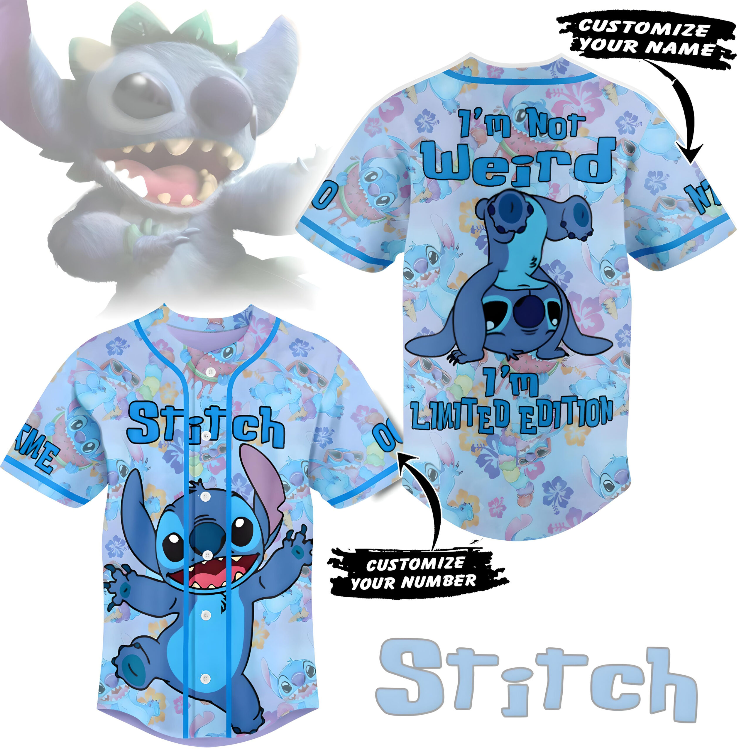 Stitch New 2025 I'm Not Weird Customized Baseball Jersey Stitch New 2025 I'm Not Weird Customized Baseball Jersey