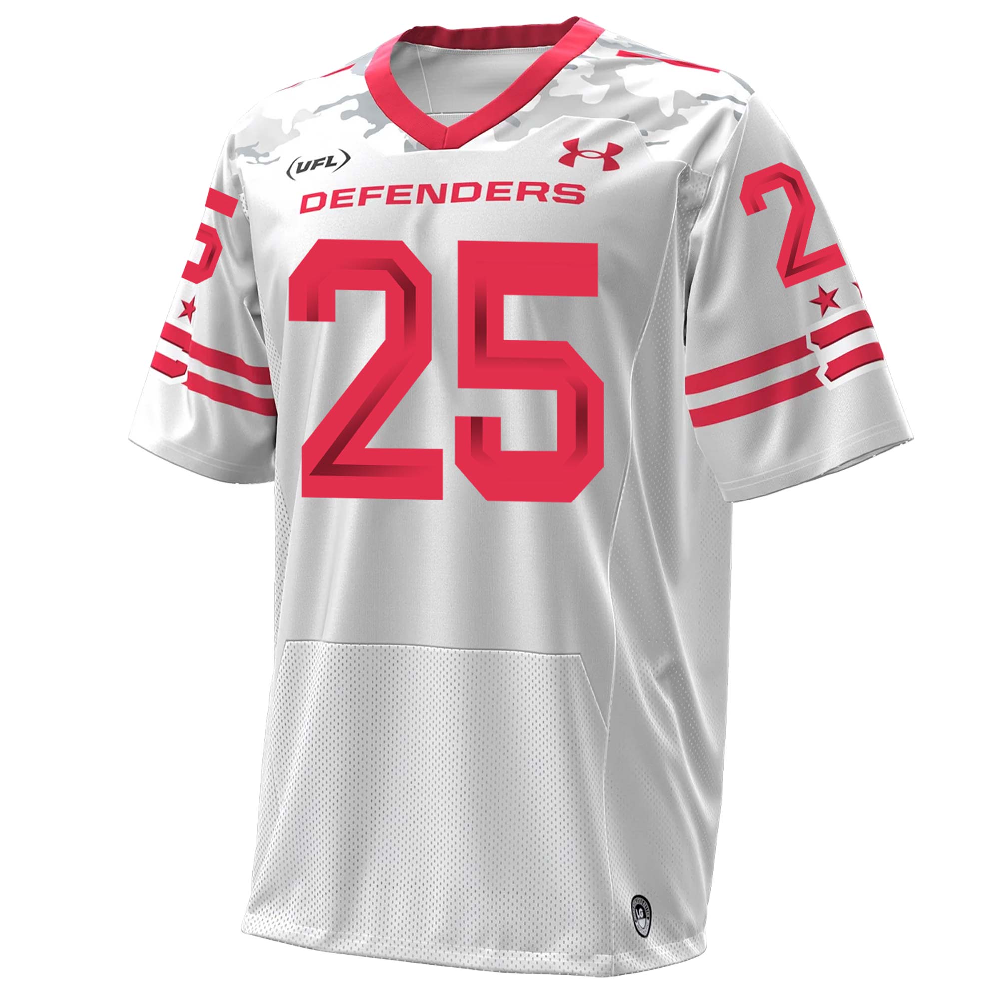 DC Defenders 2025 United Football League Special White Football Jersey DC Defenders 2025 United Football League Special White Football Jersey