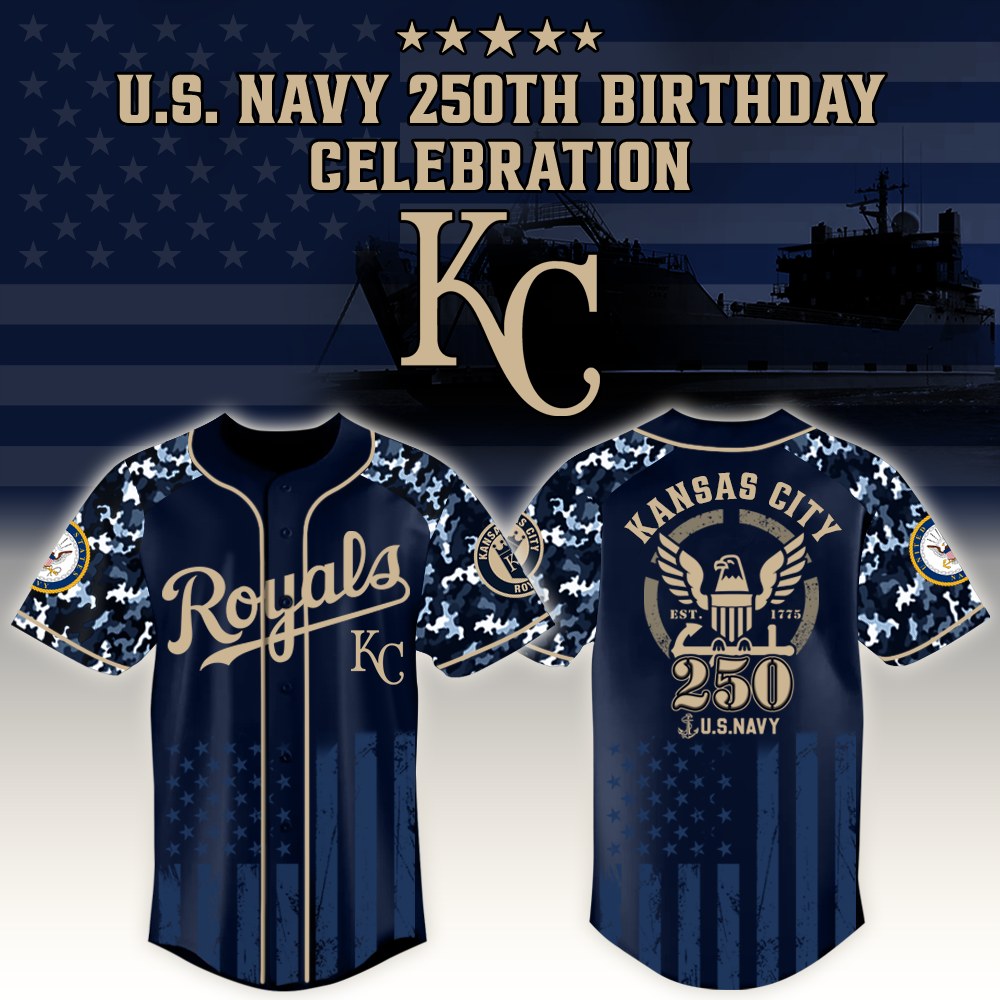 Kansas City Royals x US Navy 250th Birthday Edition 3D Baseball Jersey Kansas City Royals x US Navy 250th Birthday Edition 3D Baseball Jersey