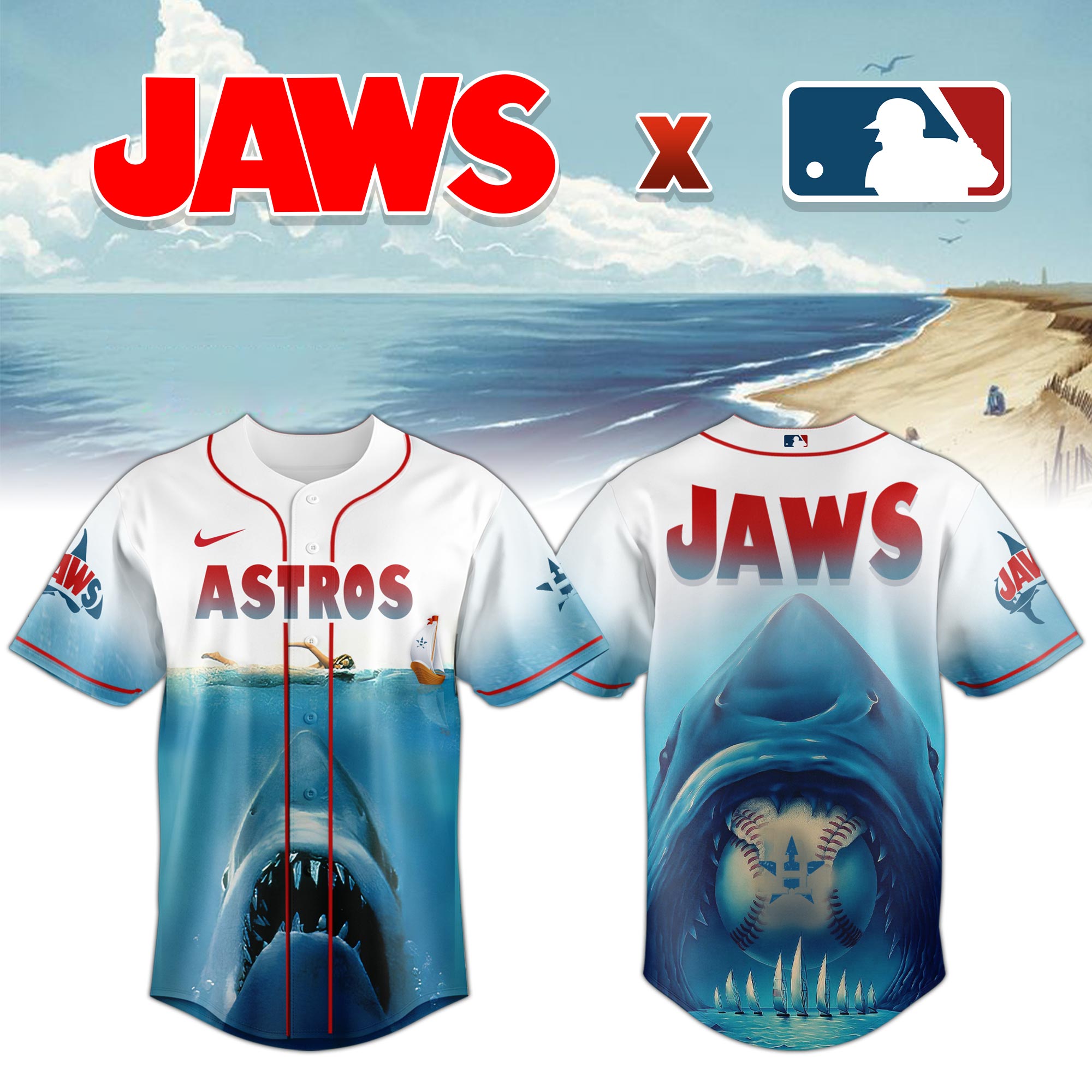 Houston Astros MLB x JAWS 50th Anniversary Jersey 2025 Houston Astros MLB x JAWS 50th Anniversary Jersey 2025