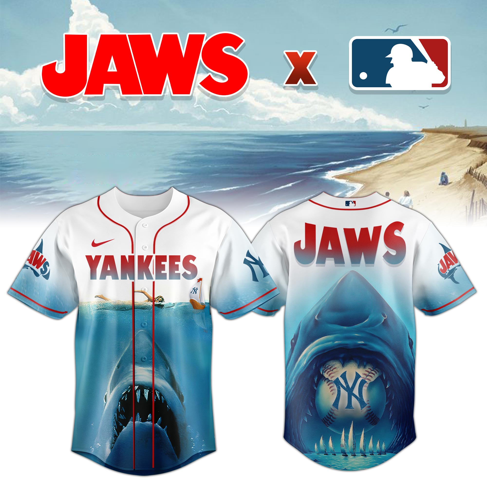 New York Yankees MLB x JAWS 50th Anniversary Jersey 2025 New York Yankees MLB x JAWS 50th Anniversary Jersey 2025