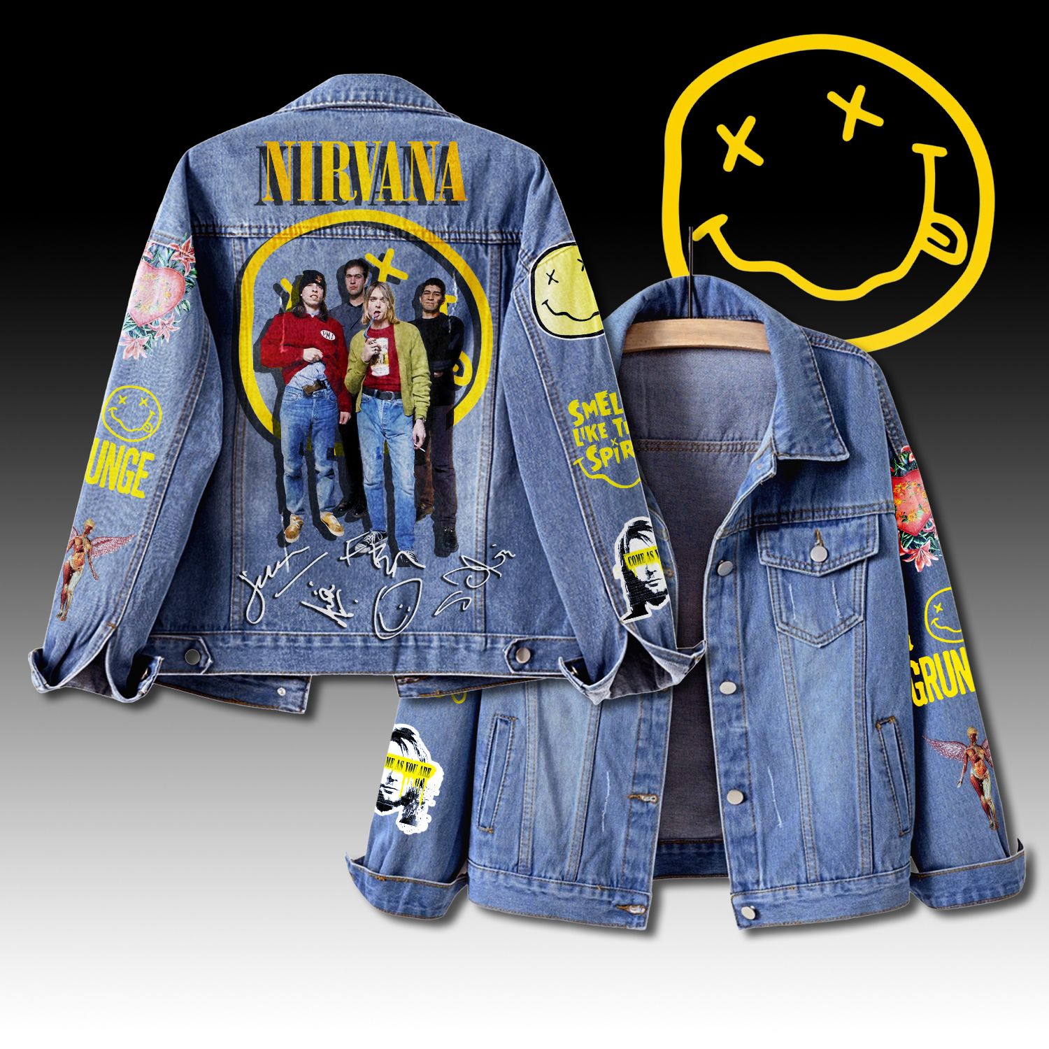 Nirvana "Smells Like Teen Spirit" 2025 Denim Jacket Nirvana "Smells Like Teen Spirit" 2025 Denim Jacket