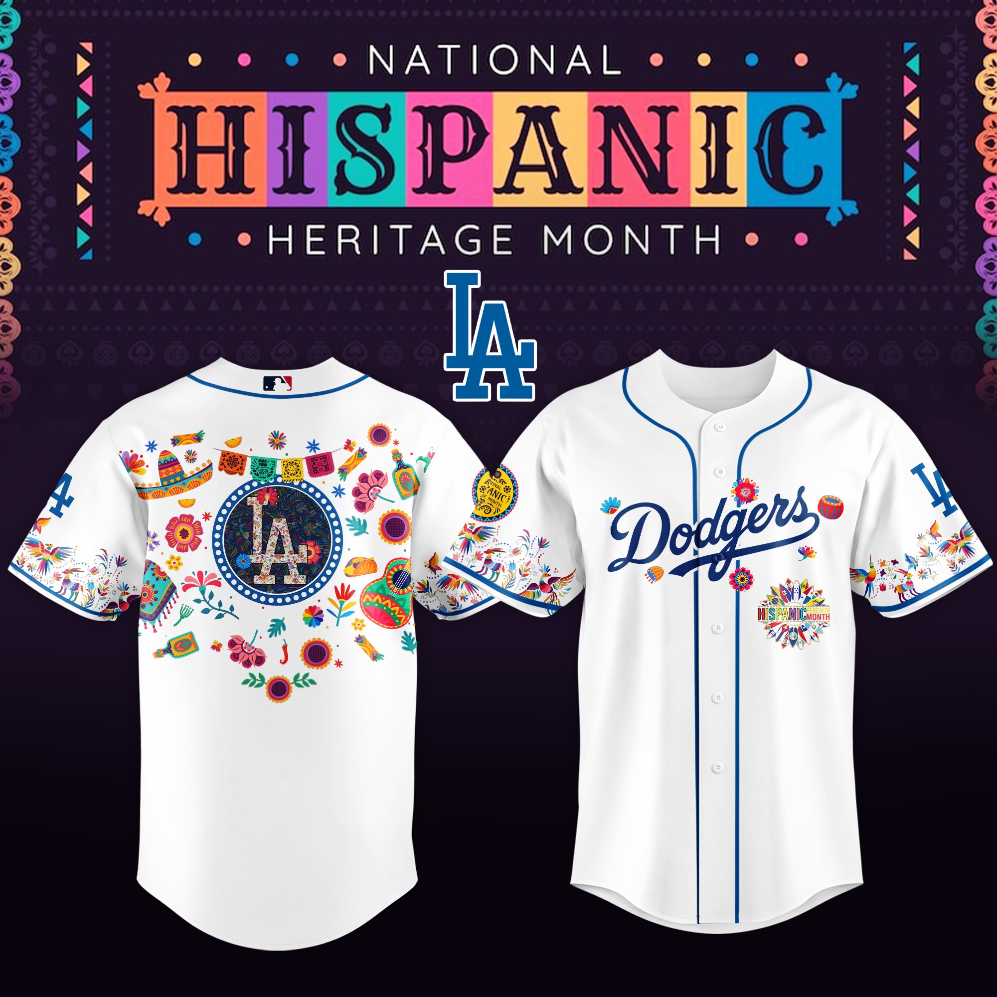 Los Angeles Dodgers x National Hispanic Heritage Month Jersey 2025 Los Angeles Dodgers x National Hispanic Heritage Month Jersey 2025