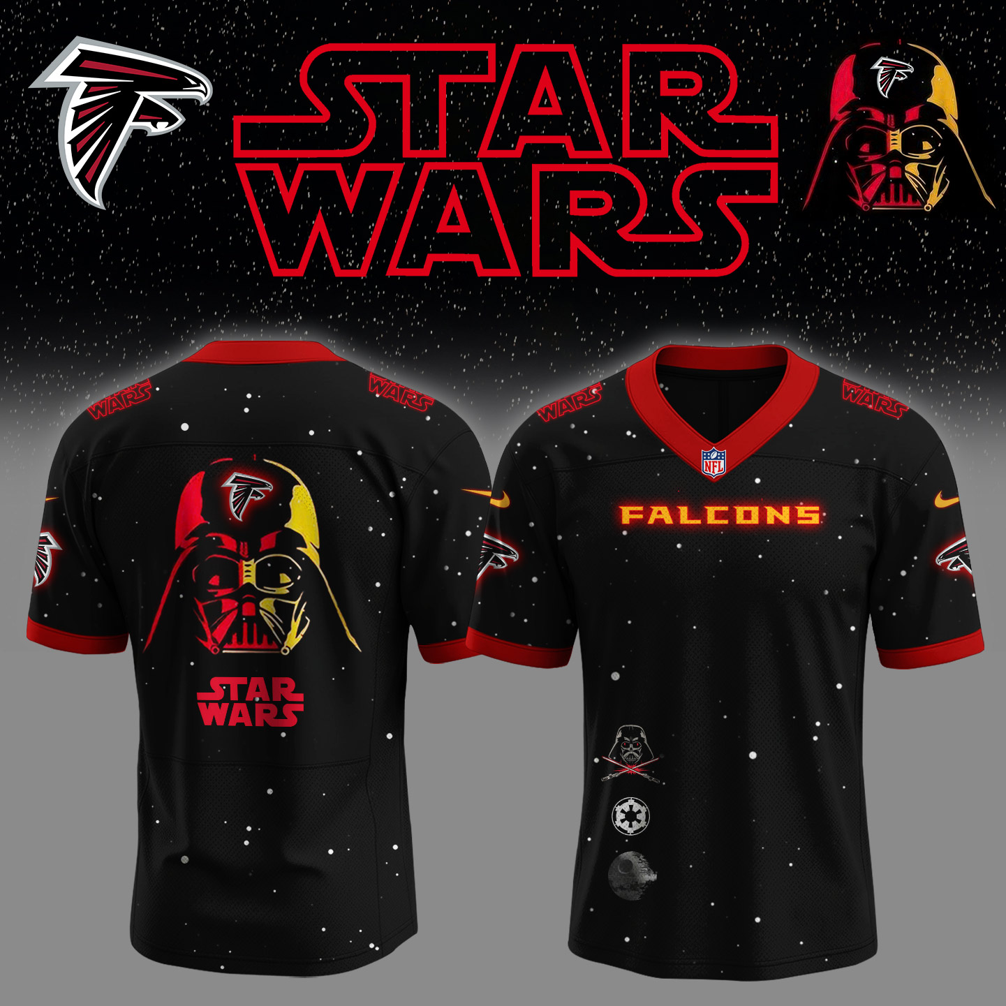 Atlanta Falcons NFL x Star Wars Night 2025 Football Jersey Atlanta Falcons NFL x Star Wars Night 2025 Football Jersey