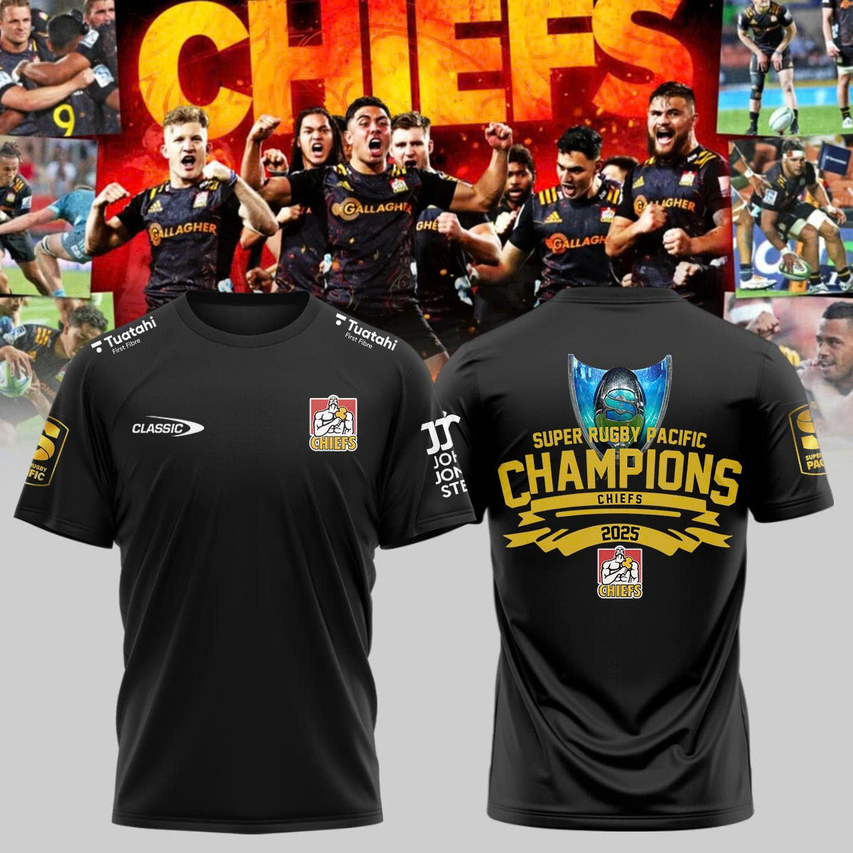 Gallagher Chiefs Super Rugby Pacific Champions 2025 Special Tee Gallagher Chiefs Super Rugby Pacific Champions 2025 Special Tee