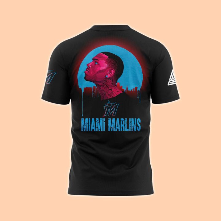 Miami Marlins x Chris Brown Breezy Bowl XX Concert Special Tee Miami Marlins x Chris Brown Breezy Bowl XX Concert Special Tee
