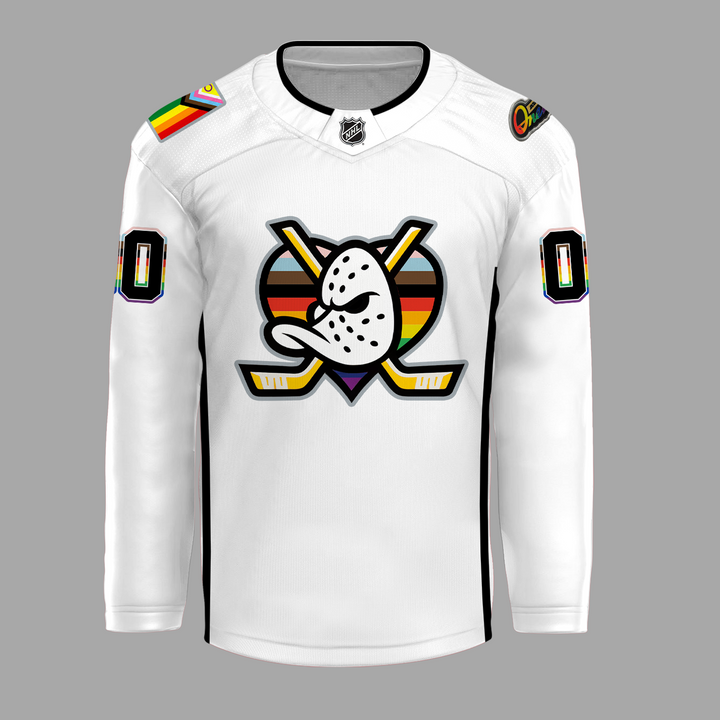 Anaheim Ducks x Pride Night 2025 Premium Hockey Jersey Anaheim Ducks x Pride Night 2025 Premium Hockey Jersey