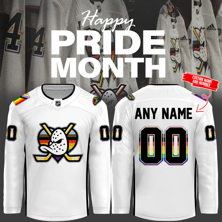 Anaheim Ducks x Pride Night 2025 Premium Hockey Jersey Anaheim Ducks x Pride Night 2025 Premium Hockey Jersey
