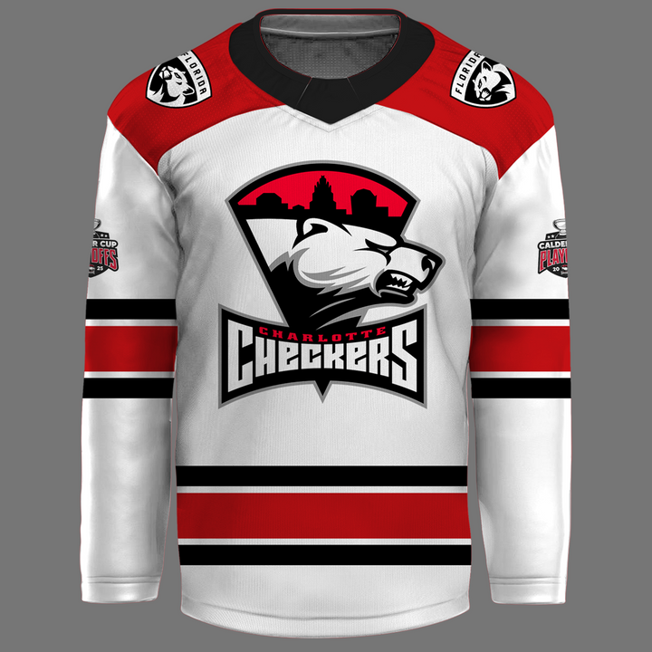 Charlotte Checkers Eastern Conference Champions 2025 Hockey Jersey Charlotte Checkers Eastern Conference Champions 2025 Hockey Jersey