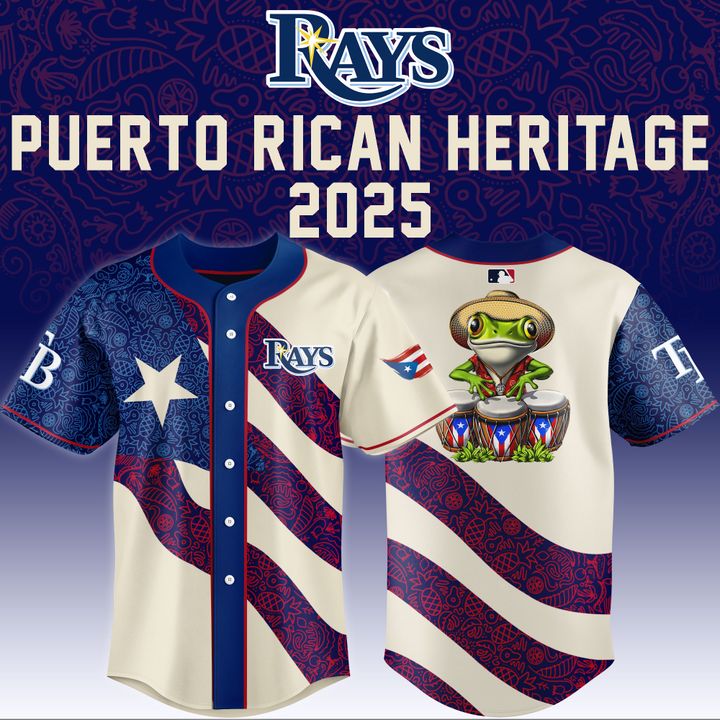 Tampa Bay Rays x Puerto Rican Heritage 2025 Baseball Jersey Tampa Bay Rays x Puerto Rican Heritage 2025 Baseball Jersey