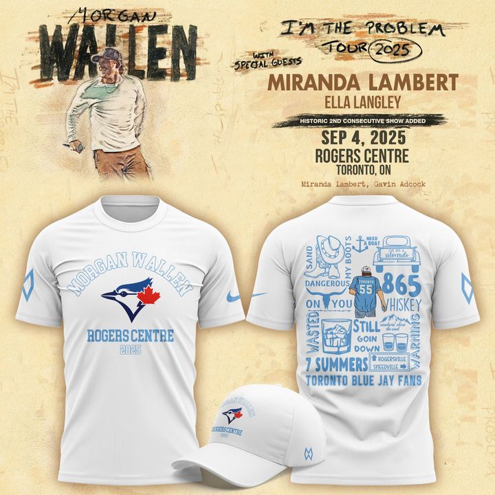 Toronto Blue Jays x Morgan Wallen "I'm The Problem Tour" 2025 Special Tee Toronto Blue Jays x Morgan Wallen "I'm The Problem Tour" 2025 Special Tee