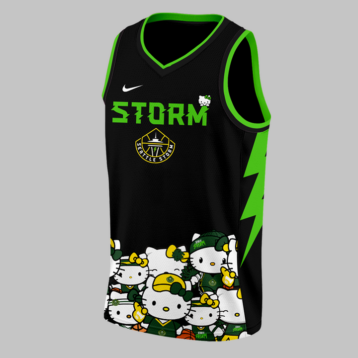 Seattle Storm x Hello Kitty Night Limited Basketball Jersey 2025 Seattle Storm x Hello Kitty Night Limited Basketball Jersey 2025
