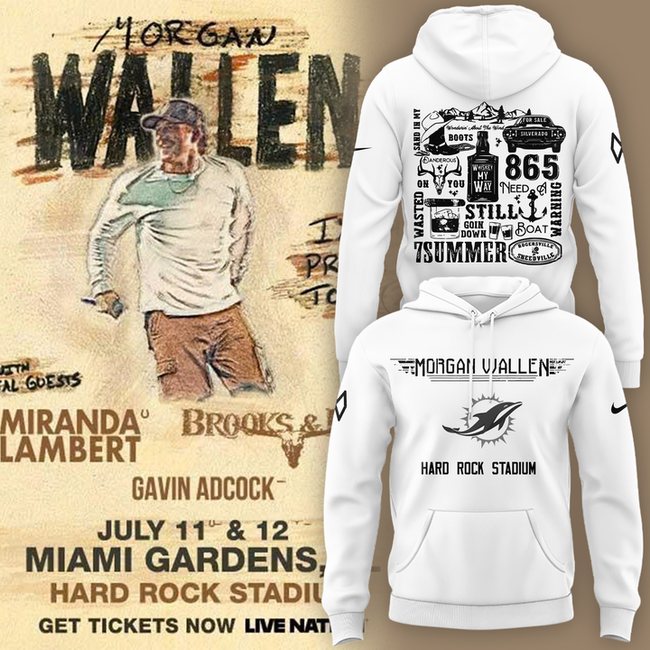 Miami Dolphins x Morgan Wallen I'm The Problem Tour 2025 Hoodie Set Miami Dolphins x Morgan Wallen I'm The Problem Tour 2025 Hoodie Set