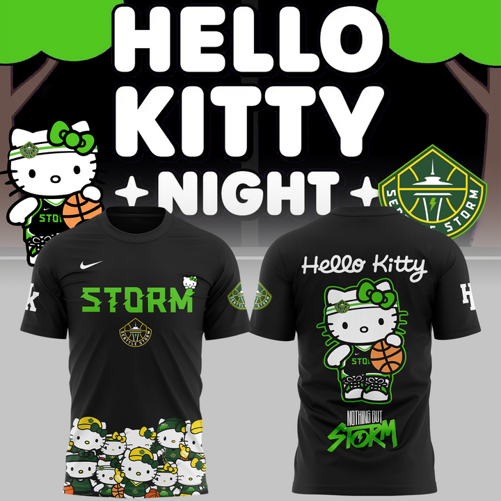 Seattle Storm x Hello Kitty Night Limited Shirt 2025 Seattle Storm x Hello Kitty Night Limited Shirt 2025
