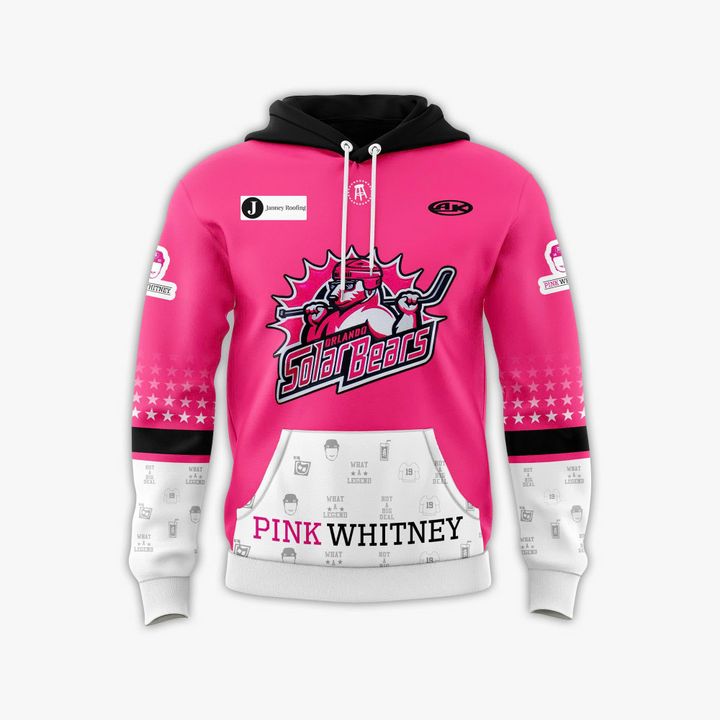Orlando Solar Bears Pink Whitney Special Hoodie Set 2025 Orlando Solar Bears Pink Whitney Special Hoodie Set 2025
