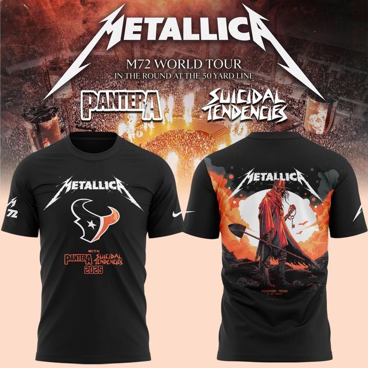 Houston Texans x M72 World Tour With Pantera And Suicidal Tendencies Tee Houston Texans x M72 World Tour With Pantera And Suicidal Tendencies Tee
