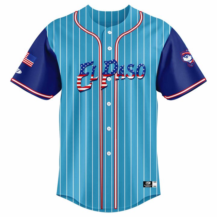 El Paso Chihuahuas Stars & Stripes 2025 Special Baseball Jersey El Paso Chihuahuas Stars & Stripes 2025 Special Baseball Jersey