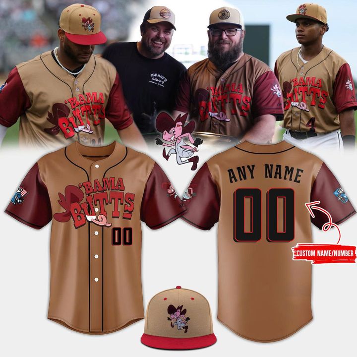 Rocket City Trash Pandas Bama Butts Day Baseball Jersey Rocket City Trash Pandas Bama Butts Day Baseball Jersey