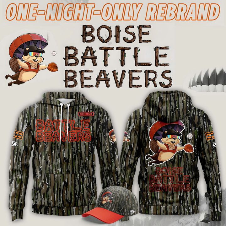 Boise Battle Beavers Baseball Special Camo Hoodie Boise Battle Beavers Baseball Special Camo Hoodie