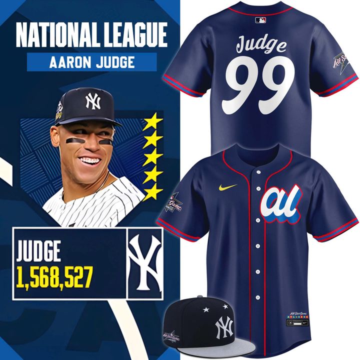 Aaron Judge New York Yankees 2025 MLB All-Star Game Baseball Jersey Aaron Judge New York Yankees 2025 MLB All-Star Game Baseball Jersey