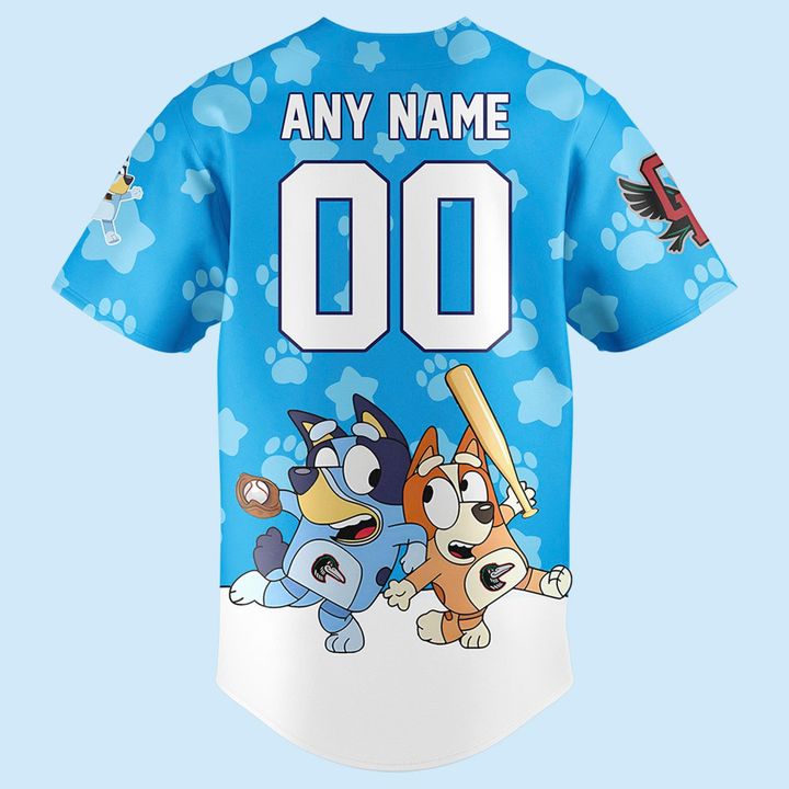 Great Lakes Loons x Bluey Special Edition Baseball Jersey Great Lakes Loons x Bluey Special Edition Baseball Jersey