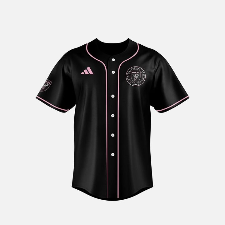 Inter Miami CF x MLB Club World Cup 2025 Black Baseball Jersey Inter Miami CF x MLB Club World Cup 2025 Black Baseball Jersey