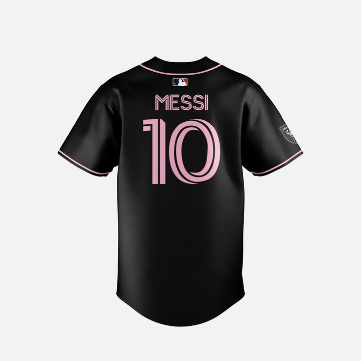 Inter Miami CF x MLB Club World Cup 2025 Black Baseball Jersey Inter Miami CF x MLB Club World Cup 2025 Black Baseball Jersey