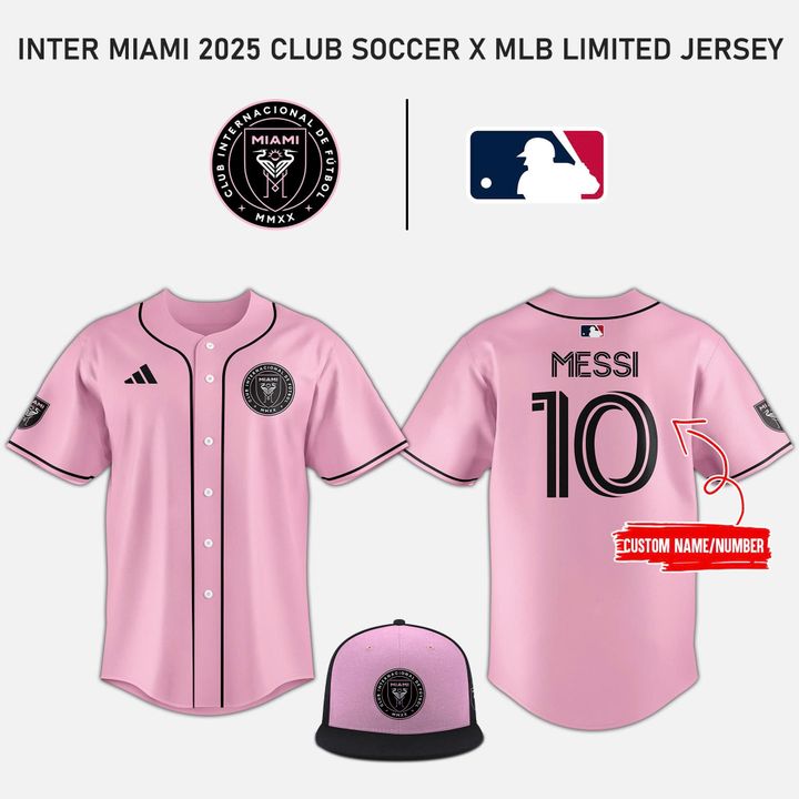 Inter Miami CF x MLB Club World Cup 2025 Pink Baseball Jersey Inter Miami CF x MLB Club World Cup 2025 Pink Baseball Jersey