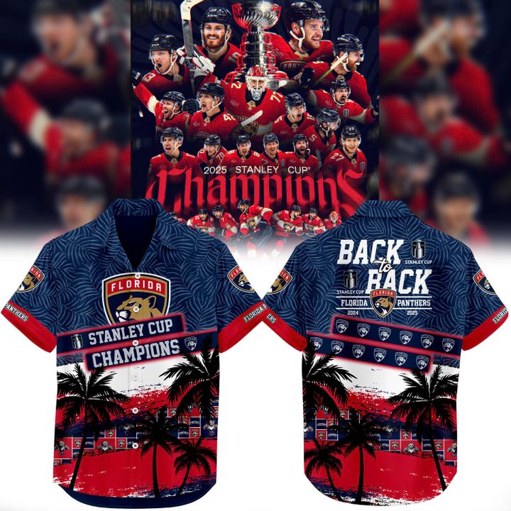 Florida Panthers 2025 Stanley Cup Champs Back-to-Back Special Hawaiian Shirt Florida Panthers 2025 Stanley Cup Champs Back-to-Back Special Hawaiian Shirt