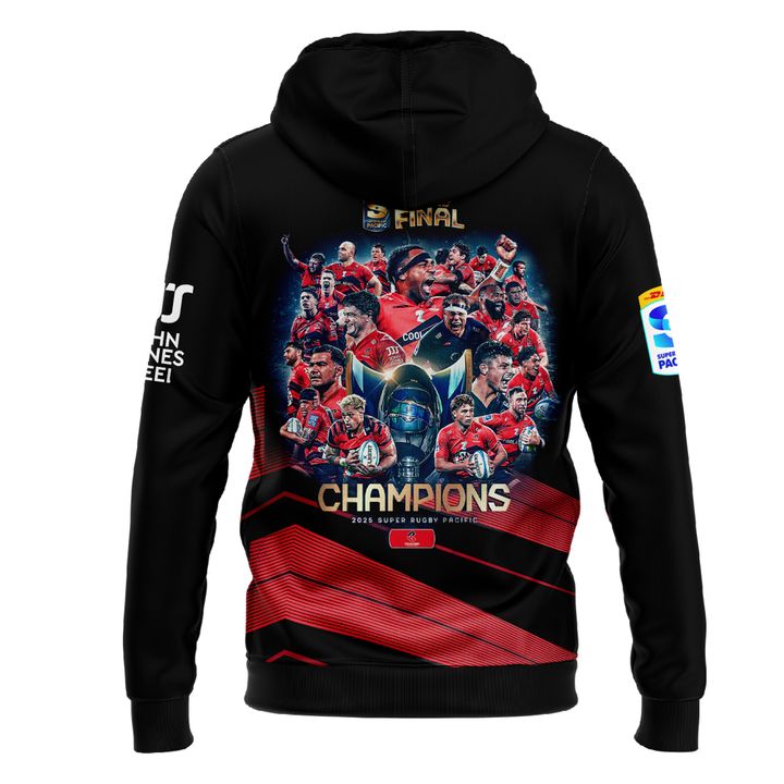 Crusaders Rugby 2025 Super Rugby Pacific Champions Hoodie Set Crusaders Rugby 2025 Super Rugby Pacific Champions Hoodie Set