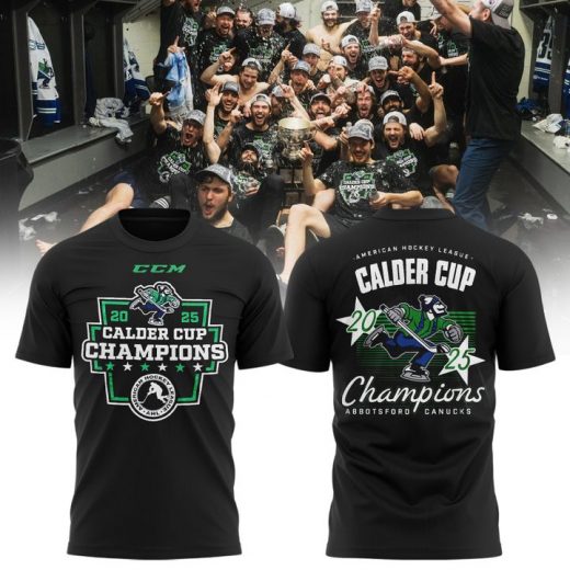 Abbotsford Canucks 2025 Calder Cup Champions Locker Room Tee