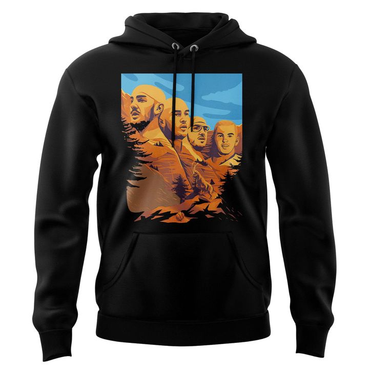 OKC Thunder NBA Face Alex Caruso Mt Rushmore Parade Hoodie OKC Thunder NBA Face Alex Caruso Mt Rushmore Parade Hoodie