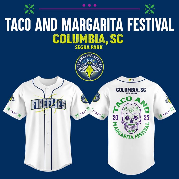Columbia Fireflies Margarita Festival 2025 Limited Edition Jersey Columbia Fireflies Margarita Festival 2025 Limited Edition Jersey