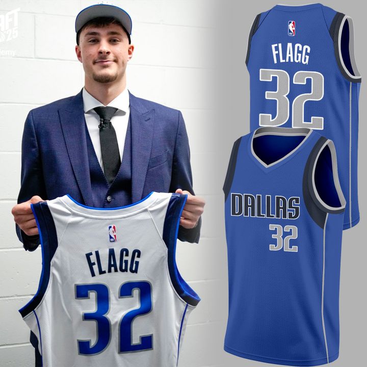 Dallas Mavericks x Cooper Flagg 2025 NBA Draft First Round Pick Swingman Blue Basketball Jersey Dallas Mavericks x Cooper Flagg 2025 NBA Draft First Round Pick Swingman Blue Basketball Jersey